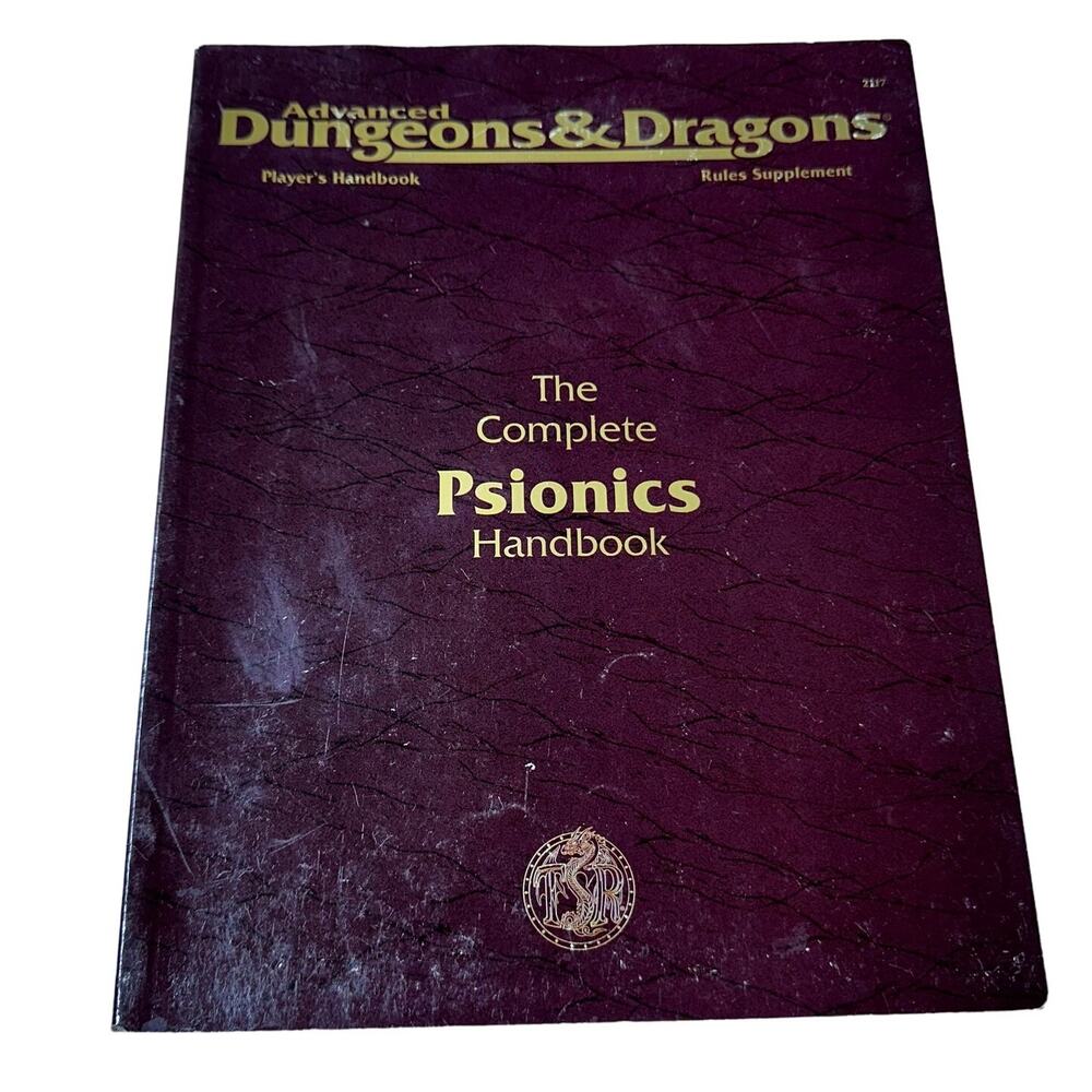 Advanced Dungeons and Dragons The Complete Psionic Handbook By Steve Winter EUC